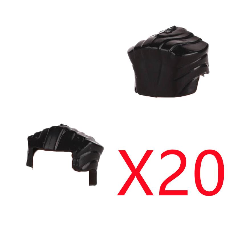 MOC Городские строительные блоки Части тела фигурок Креативные аксессуары Длинные волосы Коричневые Черные Золотые Мини-кирпичики Совместимая игрушка Подарок k030