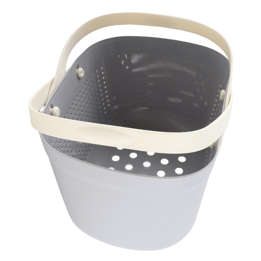 Portable Shower Basket with Ventilation Holes Large Capacity Plastic Portable Storage Basket with Handles for Bathroom