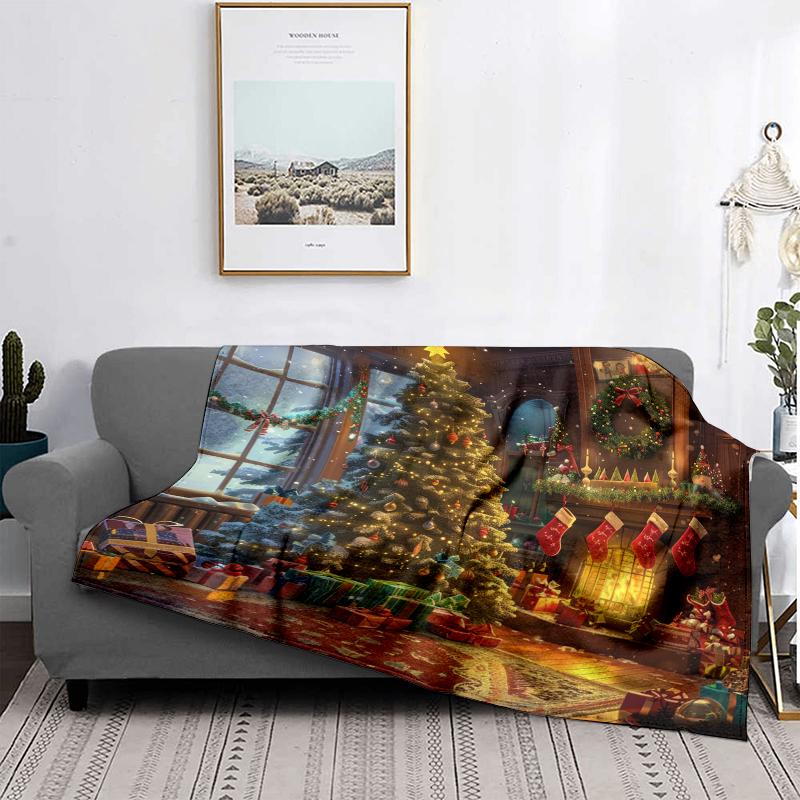 Домашнее украшение плюшевые пледы Диван одеяло Покрывало кровать пушистые мягкие одеяла декор Плед Современный Хэллоуин Счастливого Рождества зима