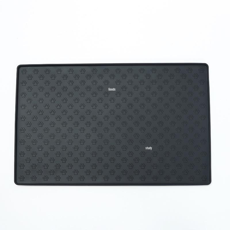 Large Non-Slip Silicone Pet Feeding Mat - Easy to Clean, Foldable, Waterproof Cat & Dog Paw Pad