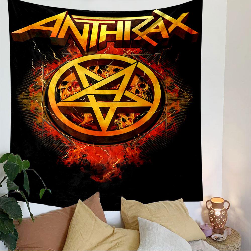 Anthrax Tapestry Wall Hanging, Thrash Metal Band, Wall Decor for Bedroom Living Room Dorm