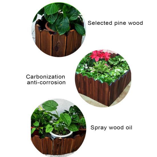 Деревянный забор, гибкая окантовка сада, декоративный, устойчивый к коррозии, ограждение для цветников, простая установка, многофункциональный наружный декоративный барьер