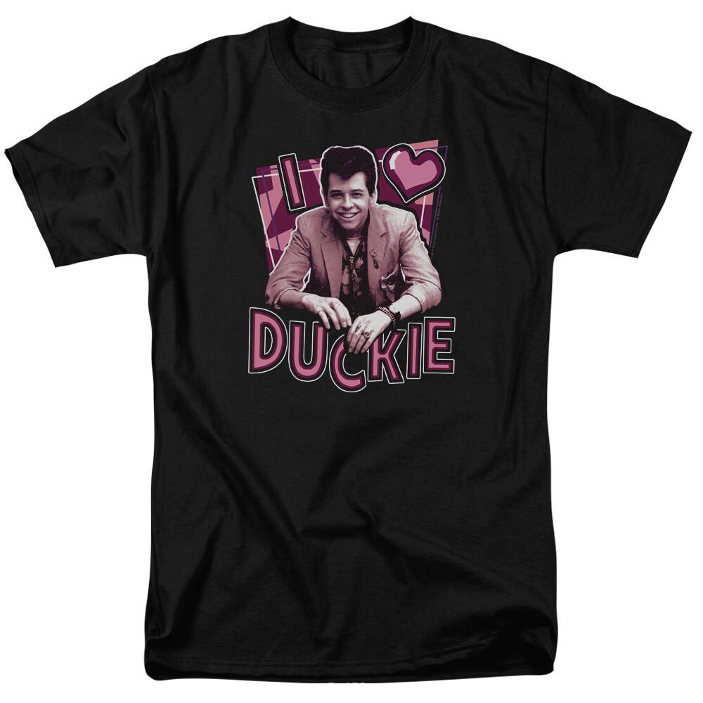 26 Pretty in Pink I Heart Duckie T Shirt Mens Licensed 80s Movie Tee Dale Black Unisex T-Shirt