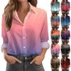 Women's Shirt Blouse Print Button Long Sleeve Casual Basic Shirt Collar Regular Top