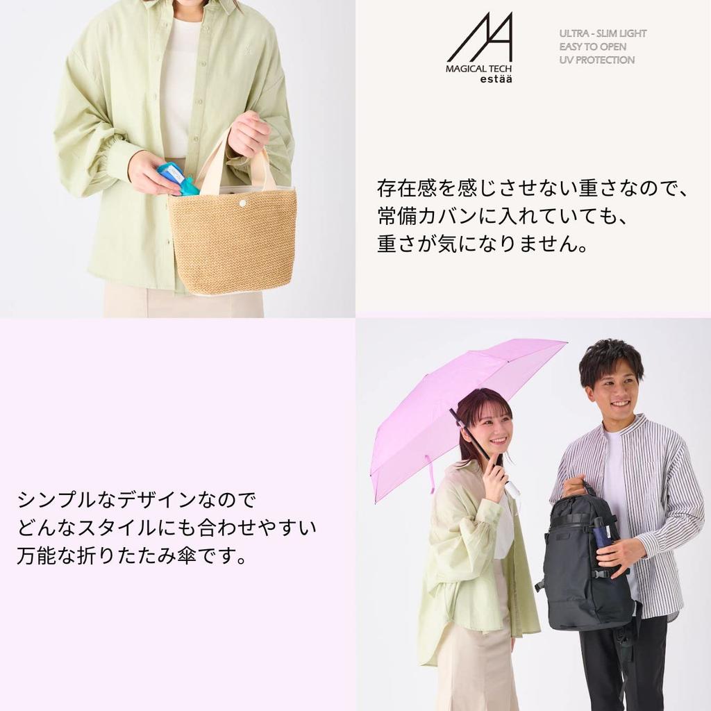 Magical Tech 72g UV Protection Folding Hem Deep Blue Ultra-Lightweight Umbrella, 55cm, 10286, Border,