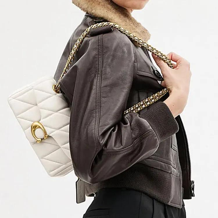 COACH Tabby Sheepskin Pillow Bag Handbag , Shoulder Bag Small Women's Chalk White (Unisex) Shoulder Bags CP149 B4HA