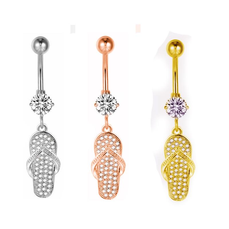 Кольцо для пупка из меди и циркона в европейском и американском стиле – сексуальное украшение для пирсинга