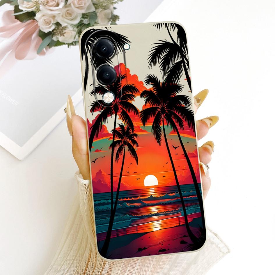 Чехол для Vivo Y04 Y29s Y19e Y19 2025 Обложка V2430 V2446 V2432 Милый Мультяшный Кот Кролик Мягкий Чехол для Vivo T4 Lite V2509 Защита