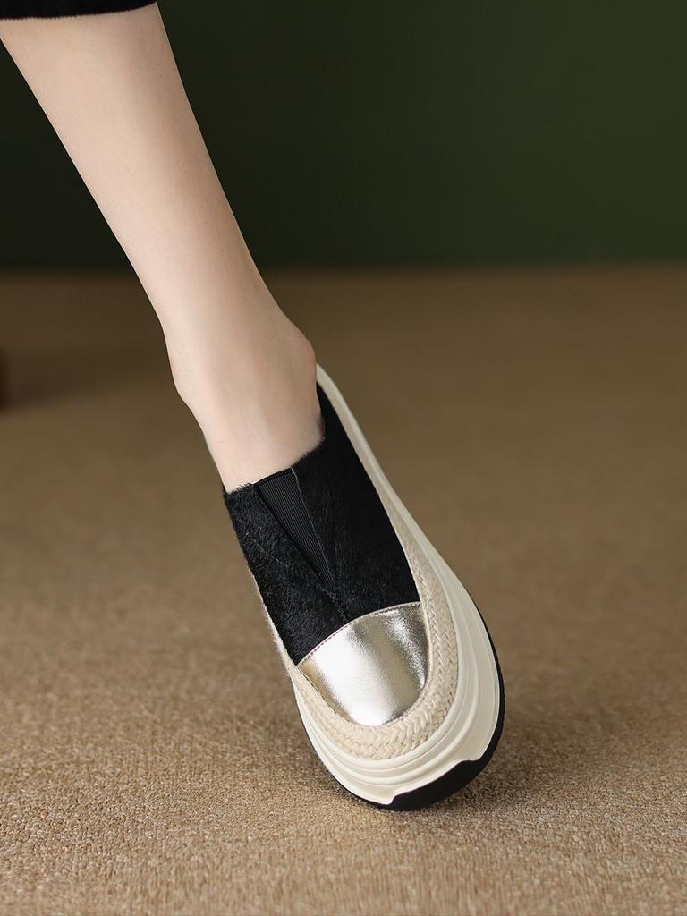 Модная летняя повседневная обувь слипоны с леопардовым принтом для женщин Предложение дешевой эстетичной новинки 2025 года Оригинальная обувь на высокой платформе для женщин