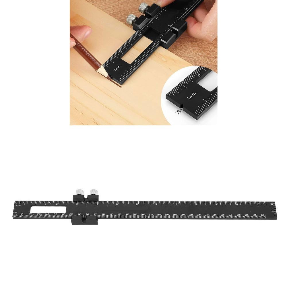 Angle Measuring T Square Ruler Aluminum Alloy Adjustable Slide Ruler For Engineer Carpenter