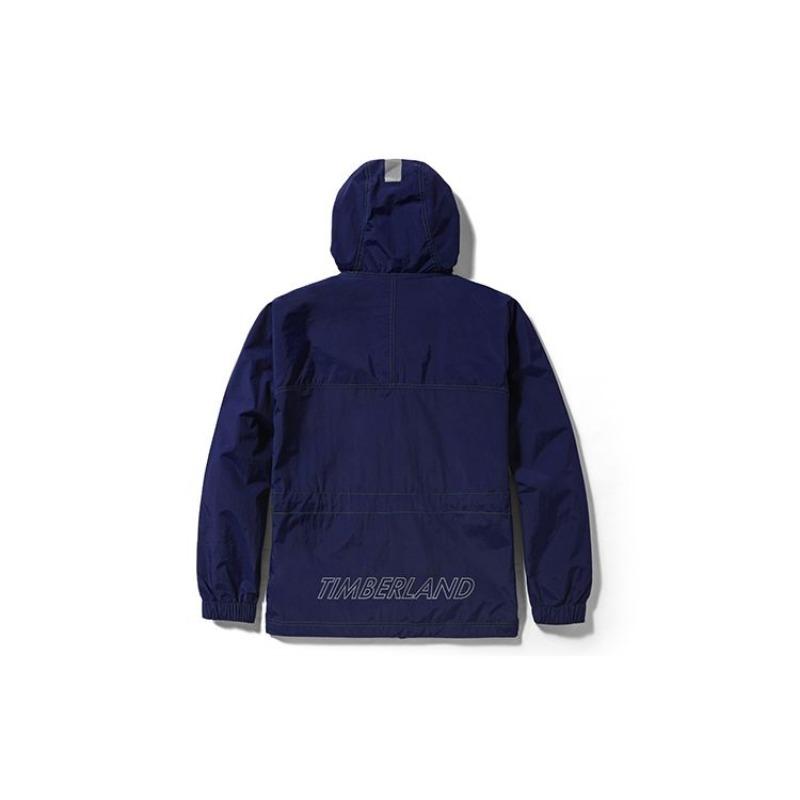 Timberland Водонепроницаемая куртка с капюшоном унисекс верхняя одежда Ocean-Blue Canvas A412V-EJ3