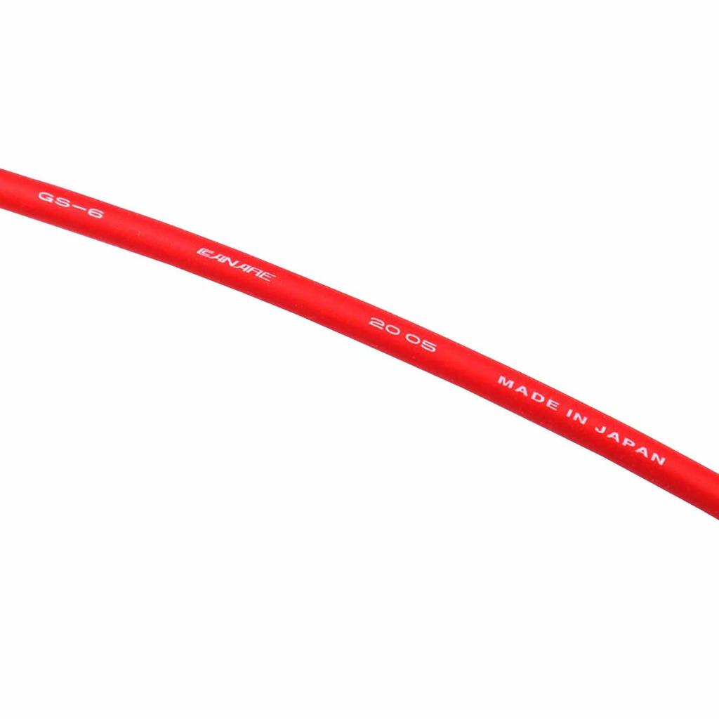 CANARE Red Shielded Patch Made in Japan GS-6 Cable, (L-L, 4m)