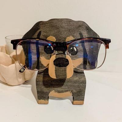 Hans-Dachshund подставка для очков для домашних животных, милые деревянные украшения для домашних животных для украшения рабочего стола, произведения искусства
