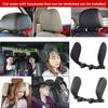 Fabric/Leather Car Neck Headrest U-shaped Pillow Cushion Seat Memory Foam Pad Sleep Side Head Telescopic Support Cervical Spine