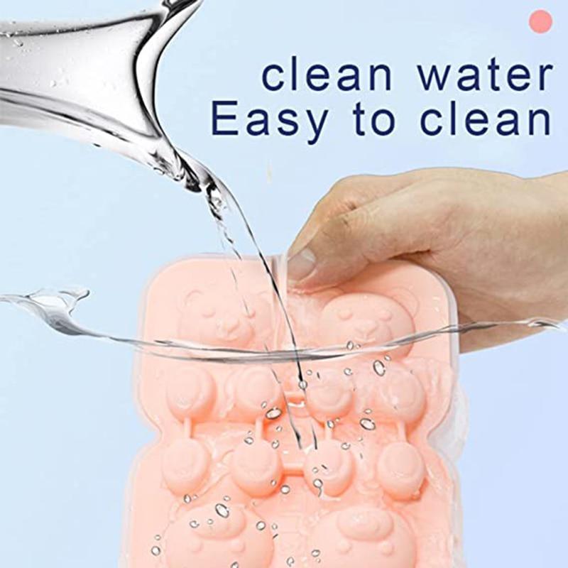 4 сетки милый медведь форма для изготовления кубиков льда DIY инструменты для мороженого силиконовый лоток для кубиков льда в форме медведя