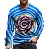 Floral Vintage Pattern 3D Print Summer Men's O-Neck T-shirt Casual Long Sleeve Oversized T Shirt Fashion Pullover Men Clothing