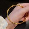 New Gold Plated Simple Wedding Decoration Mobius Small Bracelet Young Old Fried Dough Twists Bracelet Women