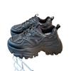 Women New Fashion Platform Sport Shoes Women 2024 New Summer Black Casual Chunky Sneakers Women Mesh Leather Platform Shoes