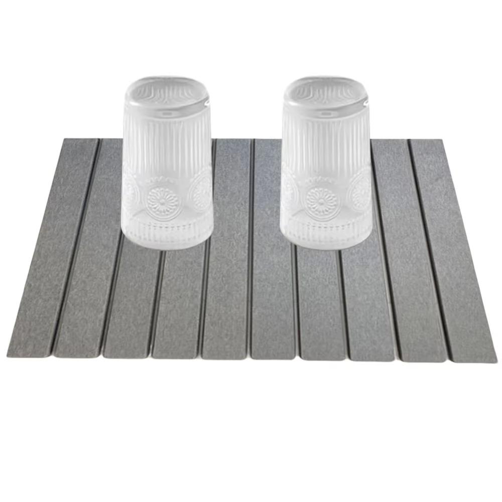 Foldable Dish Drainer Mat Absorbent Placemat Bathroom Rug Stone Dish Drying Mat Sink