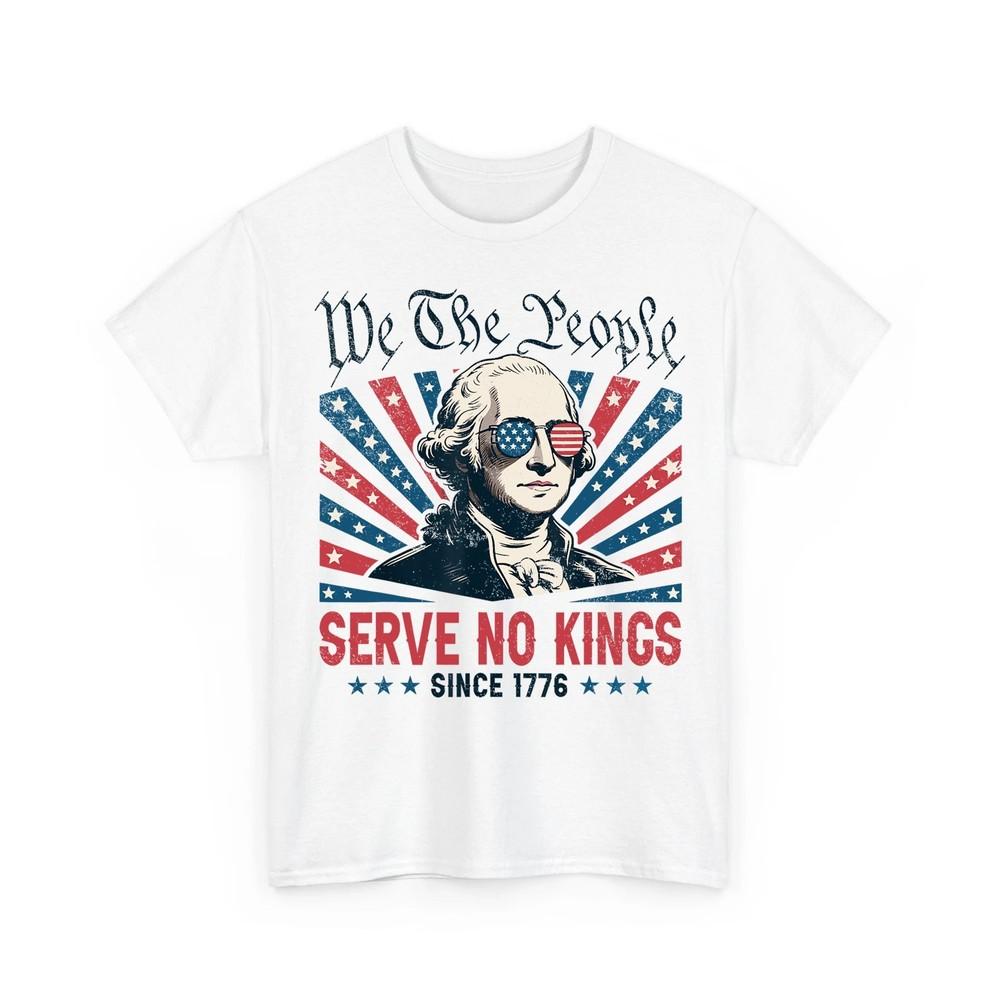 4th of July No King in USA 1776 Patriotic American Flag Men Unisex TShirt Unisex T-Shirt