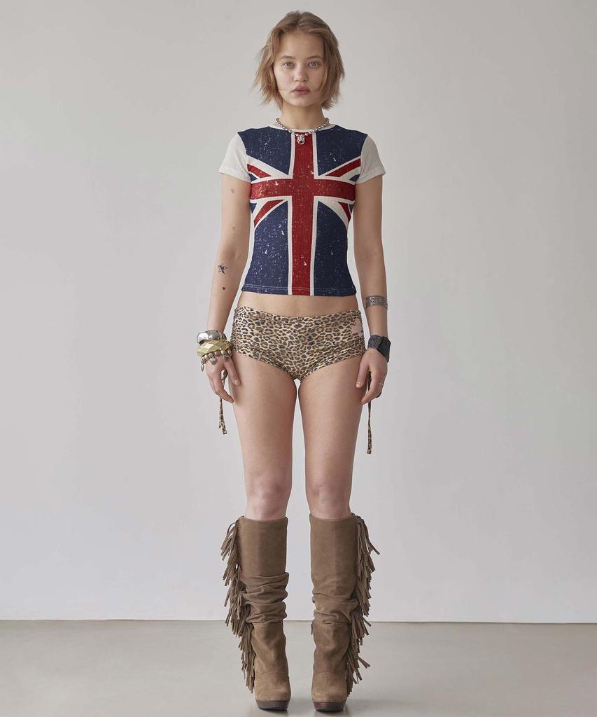 SCULPTOR Футболка с принтом Union Jack для малышей Белая