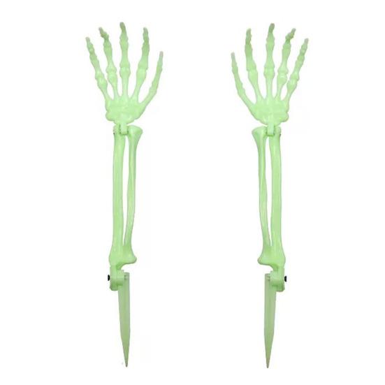 Хэллоуин Скелет Декорация Колышек Реалистичная Рука Скелета Рука с Колышком для Газона Наружный Череп Кость Дворовый Знак для Сада Газона Кладбищенский Декор