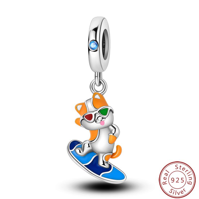 Милая серия «Кошка и собака» Медные шармы «Луна», «Бабочка», «Отпечаток лапы» 3 мм Сделай сам Изготовление изящных ювелирных изделий Подарки