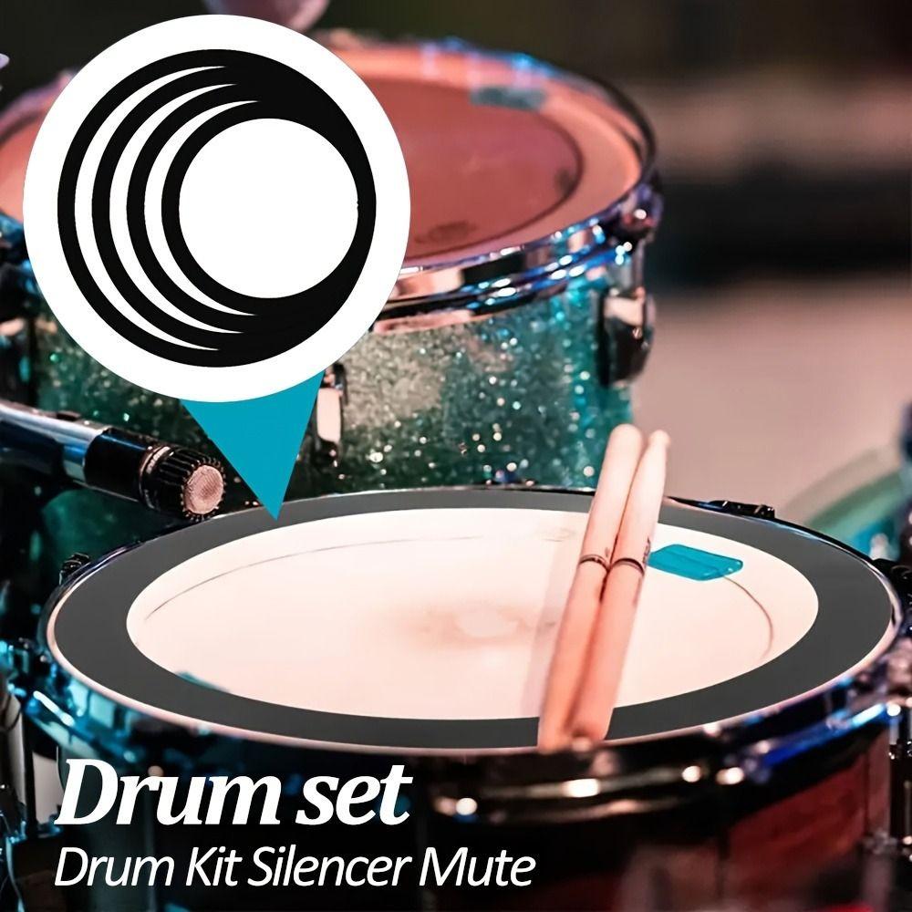 10/12/14/16 inch Drum Practice Pad Dampeners Muffler Rings Drum Drum Mute Rings Replacement Parts