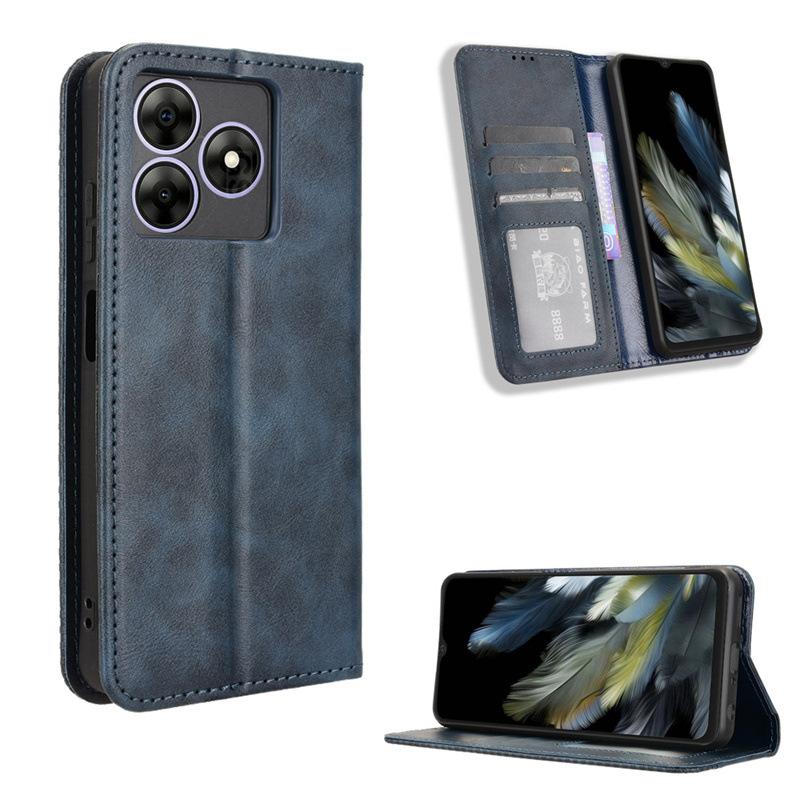 Кожаный флип-чехол для Blackview Wave 8 / Wave 8C PU Case [Flip Vintage Leather] Ударопрочный прочный ретро-чехол для телефона