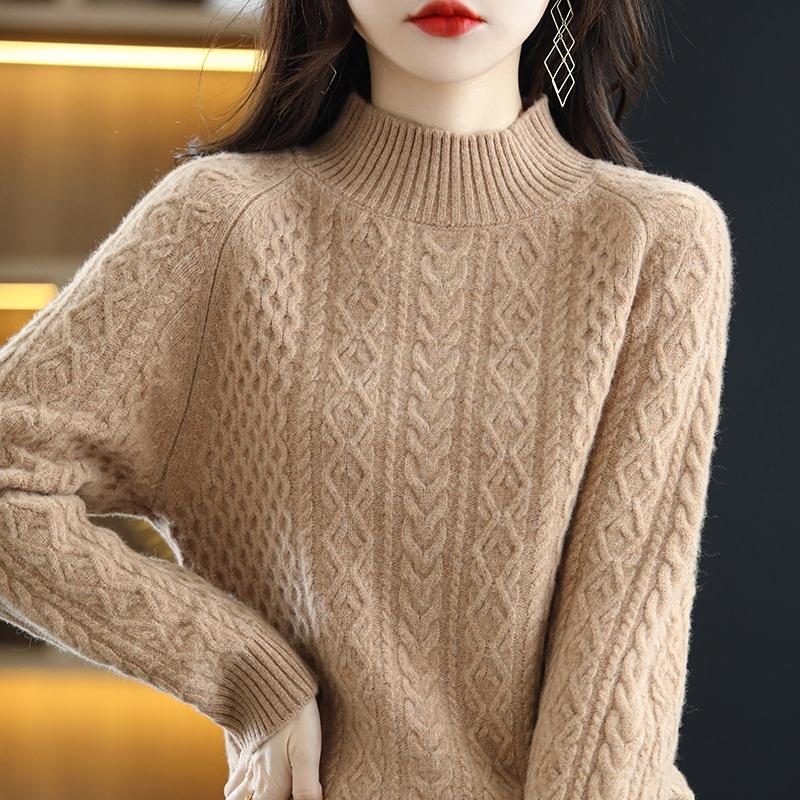 Женский кашемировый свитер Qinghe кашемир 30% кашемир 70% шерсть осенне-зимний кашемировый толстый пуловер мягкий и теплый