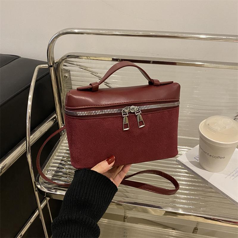 Ретро Высококачественная Матовая Повседневная Сумка-Ведро Под Мышку Женская Сумка Нишевая Мода Сумка Через Плечо Мессенджер Тренд