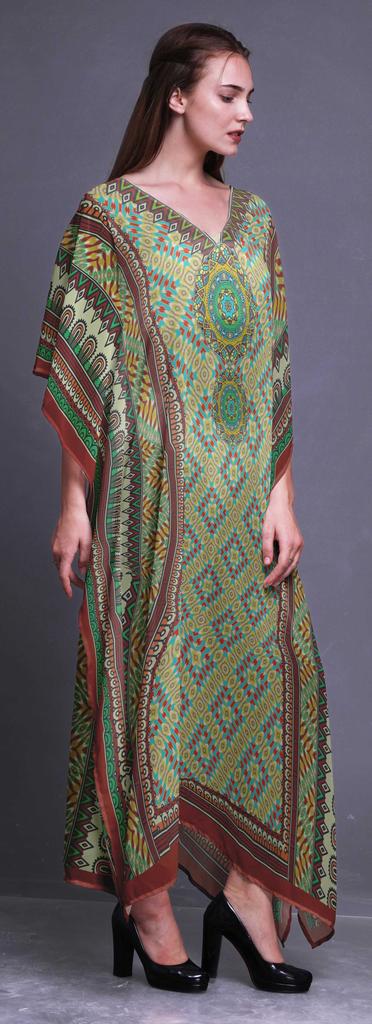 Phagun Indian Traditional Ethnic Womens Long Beach Kaftan Beachwear Bikini Coverup Maxi