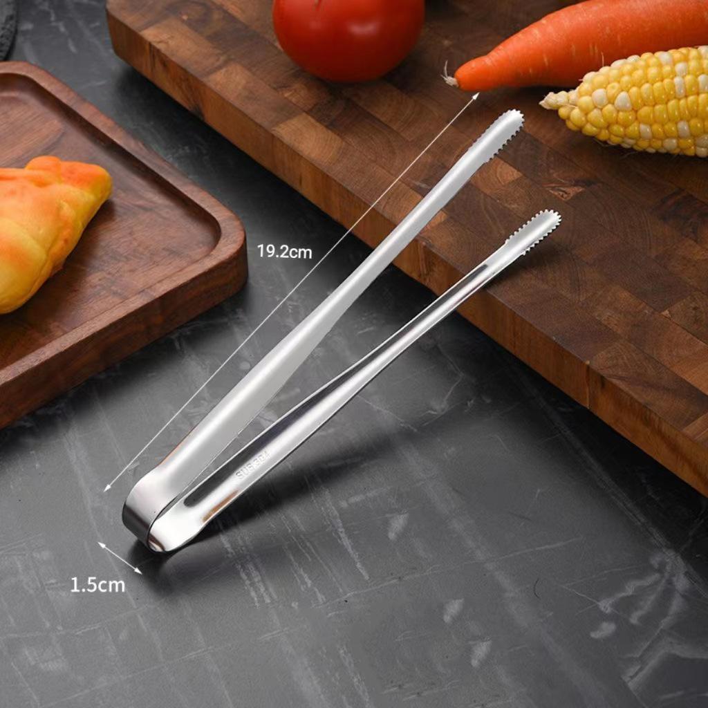 Пищевой противоскользящий зажим из нержавеющей стали Щипцы для барбекю Пикники Банкеты Щипцы для еды Длинные