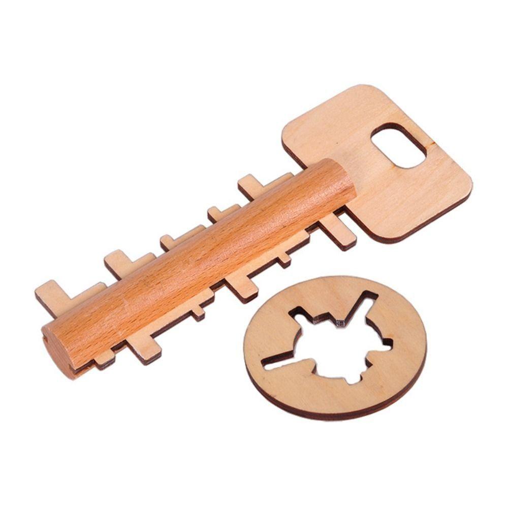 Lock Developmental Toys 3D Thinking Games Wooden Puzzle IQ Unlocking Toys Intelligent Unlock Toy