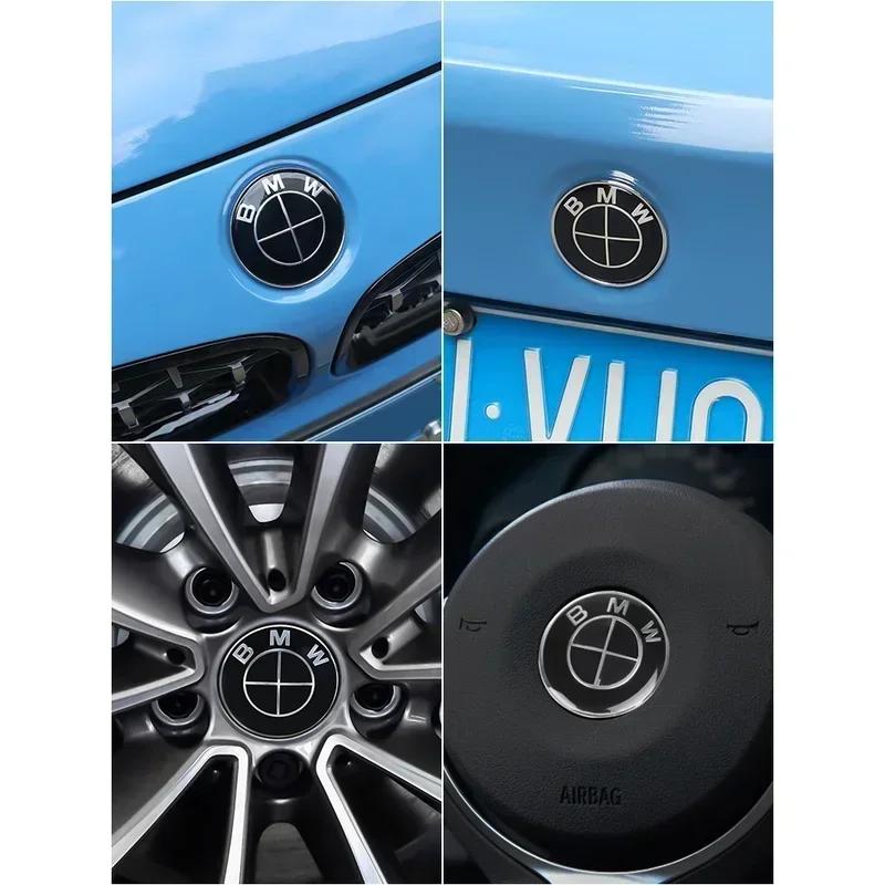 Черно-белый Автомобиль 50-летний Юбилейный Логотип Декоративная Накладка на Диск Колеса Для BMW X1 X3 X5 1 3 5 7 Серии Z4 G20 G30 G05 G01 G11 E46 E90