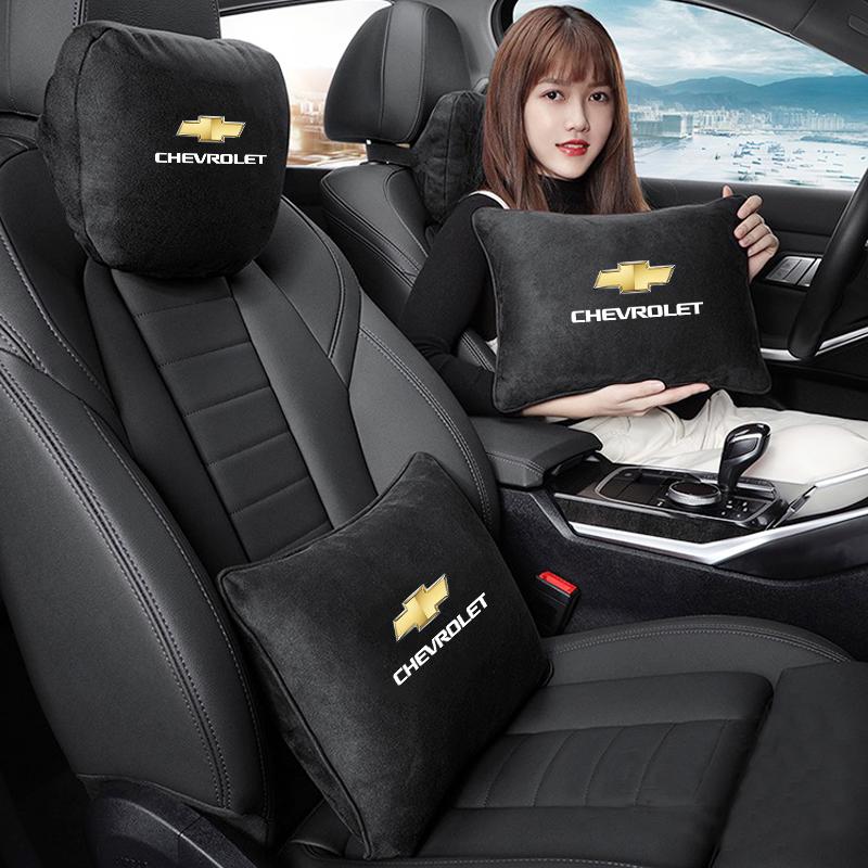 High Quality Car Seat Soft Headrest Neck Pillow Lumbar Support For Chevrolet Corvette Montana TrailBlazer Silverado Traverse
