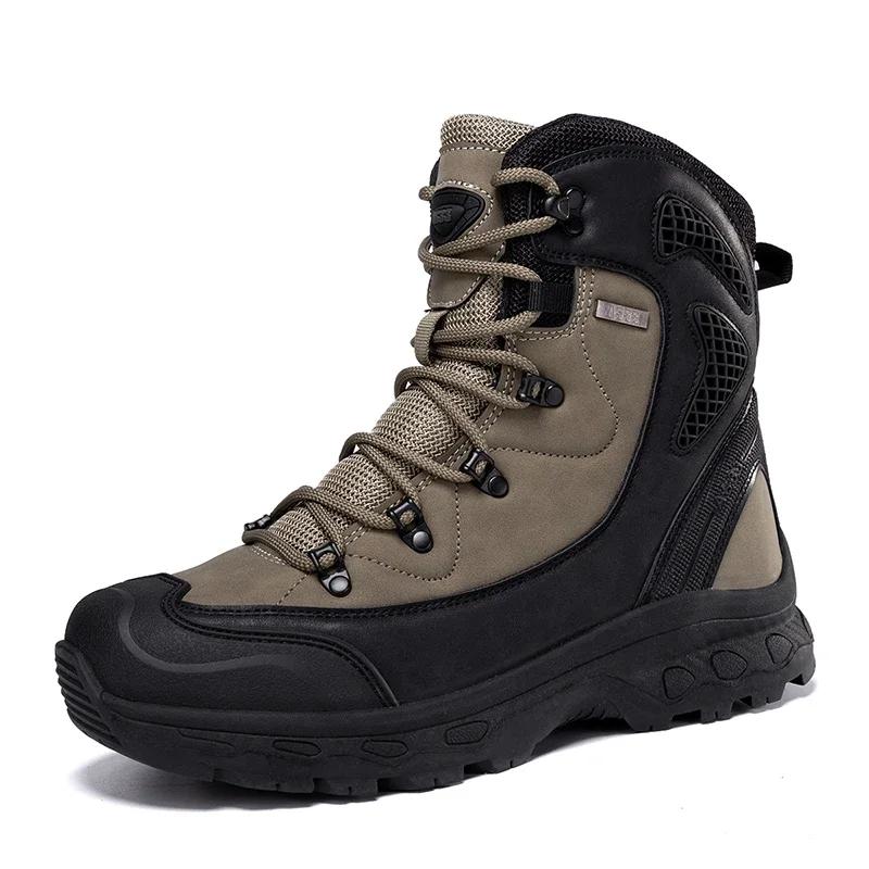Men Tactical Boots Lace Up Military Ankle Desert Climbing Hiking Shoes Size Plus Male Work Brand Army Boot Unisex Waterproof