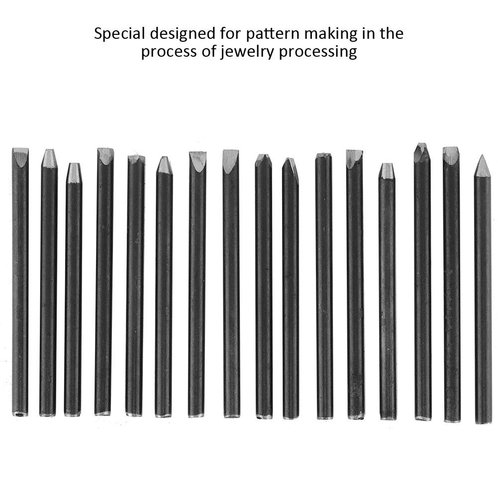 Комплект оборудования для наковальни и зубила для обработки ювелирных изделий, изготовления инструментов для резьбы (16шт)
