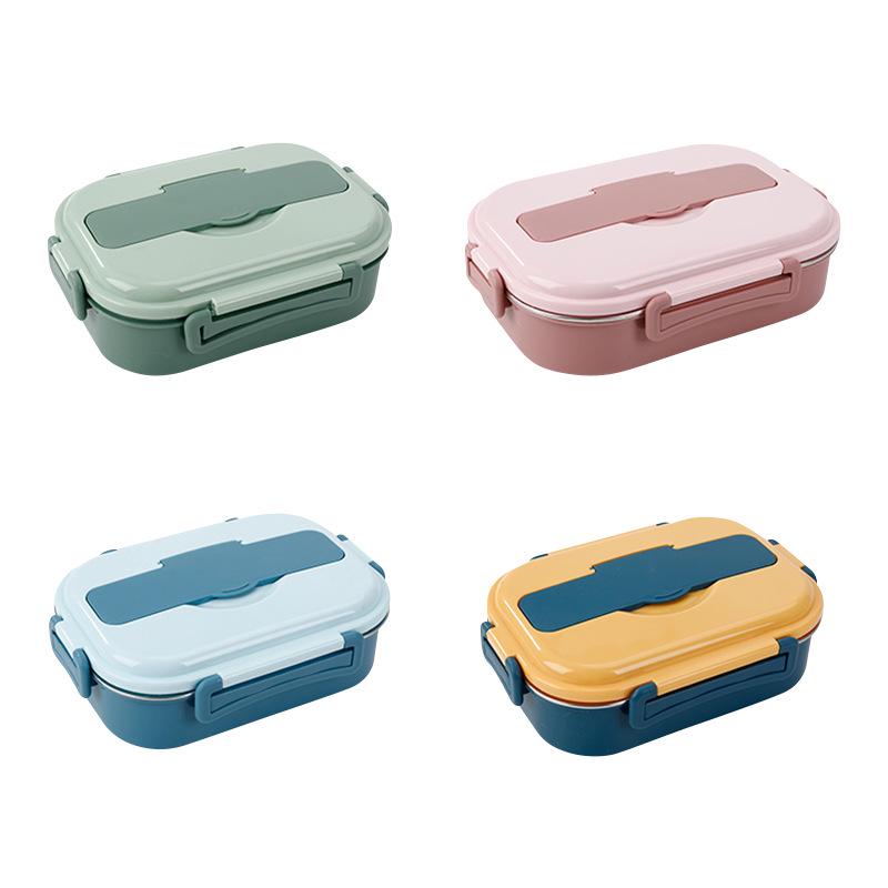 304 Stainless Steel Insulated Bento Lunch Box with Lid - Student & Office Style, Microwave Safe, Deep Compartment Design