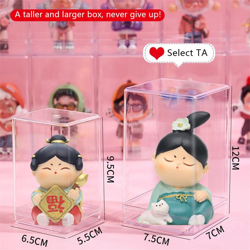 1Pc Figure Doll Transparent Showcase Display Box Organizer Displa Rack Small Model Storage Box Dust-Proof Box Protection Case