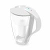 Filtre à eau en verre PearlCo (blanc) avec 6 cartouche filtrante classique (compatible avec Brita Classic)