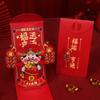 Folding 3D Chinese Red Envelopes Traditional Hongbao 2025 Snake Year Money Packet Blessing New Year Lucky Money Bag