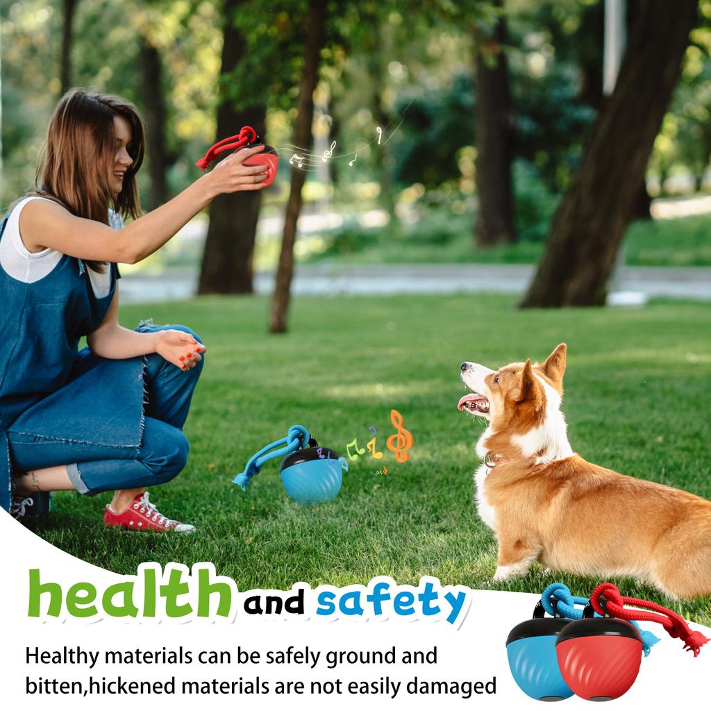 Intelligent Bites Resistant Teasing Dog Ball Grinding Sound Toy , Intelligent Rolling Ball For Electric Dogs To Relieves Boredom And Roll