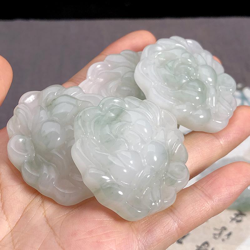 Натуральный подвес-ожерелье из Синьцзянского Зеленого Лотосового Нефрита для Женщин - Талисман на Удачу