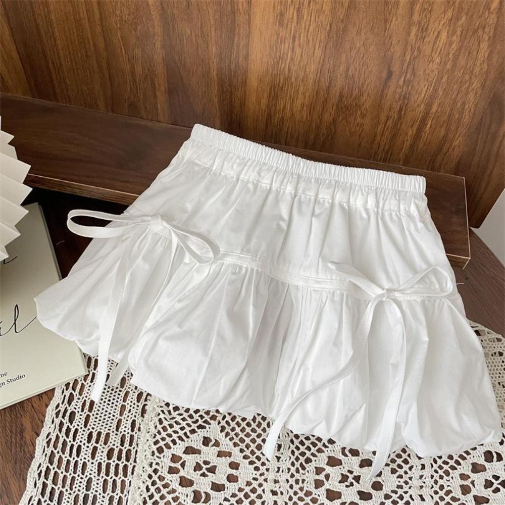 Sweet Bow Flower Bud Skirt New Children's Short Skirt Trendy Girl's Half Body Skirt Kids