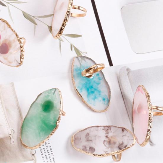 Палитра для нейл-арта Yousheng Регулируемая Высокая прочность Многоразовая Легко чистить Многоцелевая Смешивание цветов Смола Кольцо на палец Палитра для смешивания лака для ногтей