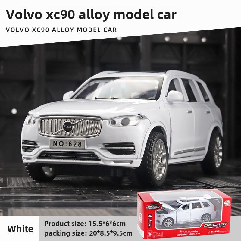 1:32 Литая модель автомобиля Volvo XC90 с фарами, музыкой и 6 открывающимися дверями.