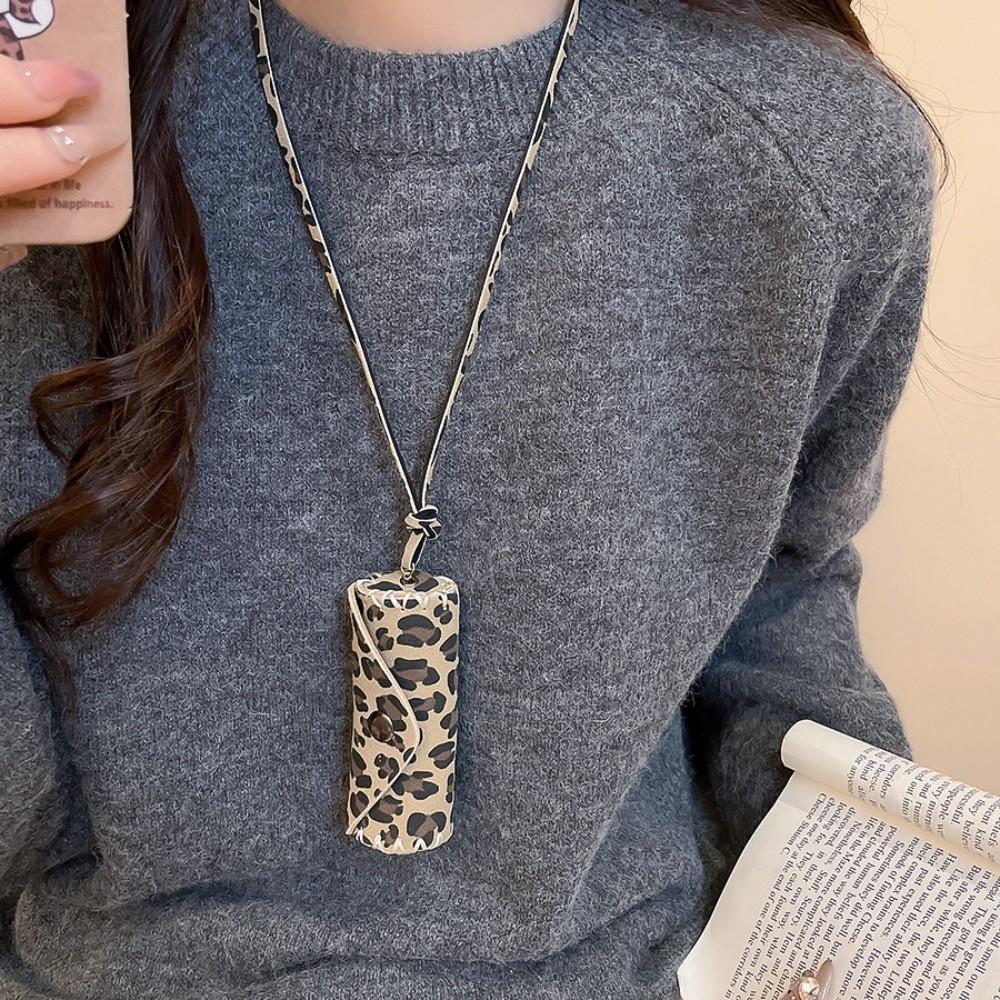 Storage Lipstick Jewelry Leopard Choker Pendant Leopard Print Clavicle Chain Girls Gift