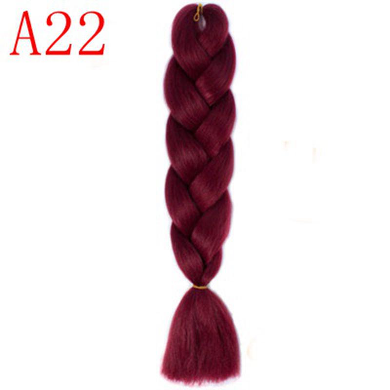 Ombre Hair Jumbo Braids Волосы Синтетические наращивания волос для женщин Розовый Красный Синий 102 Доступных цвета