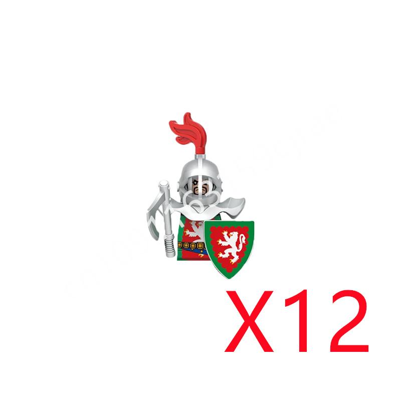 Совместимые MOC Средневековые Строительные Блоки Персонажи Солдаты Рыцари Драконов Черный Лев Орел Игрушка Подарок Кирпичики Фермер Солдат X048